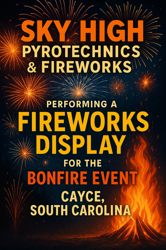  for Sky High Pyrotechnics & Fireworks Serving South Carolina, Georgia and Delaware. Wedding fireworks display company, Fourth of July fireworks display, gender reveal fireworks display, near me, Myrtle Beach Charleston Horry County Georgetown County. in Horry County, SC