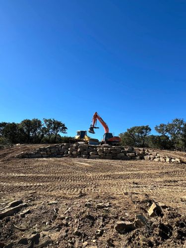 Excavation and site prep for South Prairie Construction in South Bend, TX