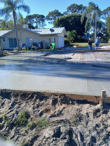 Sidewalk Installation for Harris Sons Construction in Port Saint Lucie, FL