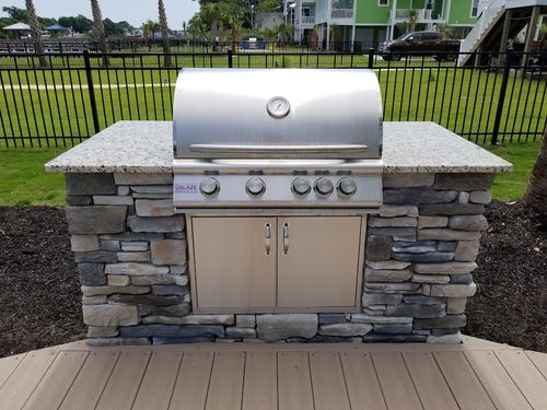 Grill Enclosure Install for Bianchi Construction Company Inc in Southport, NC