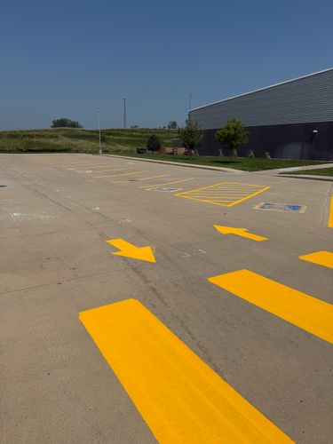 Line Striping for Midwest Line Striping LLC in Spirit Lake, IA