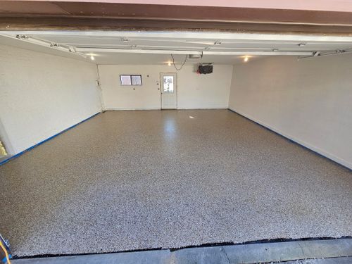 Ployaspartic Chip Coating for Majestic Concrete and Landscape in Cross Lake, MN