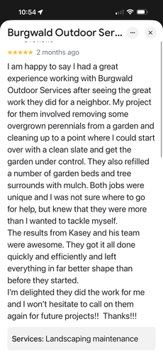  for Burgwald Outdoor Services in Blaine, MN