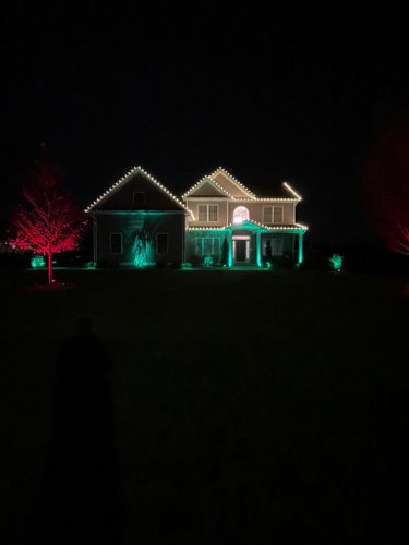 Patio Light Installation for Deck the Halls in Bristol, CT