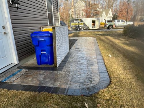 Continuous Concrete Landscape Curbing for Broker Post Ground Crew in Sussex County, DE