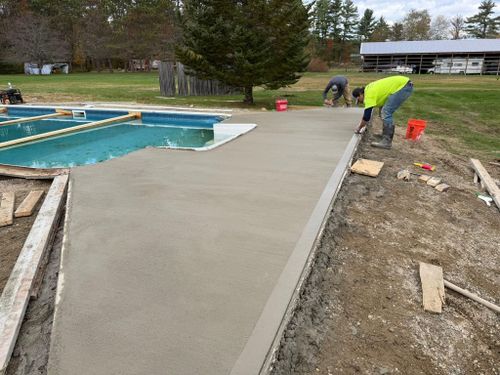 Concrete Slab Construction for Graham & Schriner Construction in Hinsdale, NH