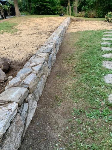 Retaining Wall Construction for Ovidio's Landscaping in Westchester County, NY