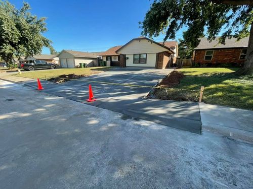 Commercial driveways for RM Concrete Construction,LLC. in Norman, , OK