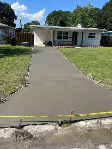 Sidewalk Installation for Combat Concrete LLC in St. Petersburg, FL