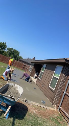 Concrete Deck & Patio Installation for PG Brothers Concrete LLC in Stephenville, TX