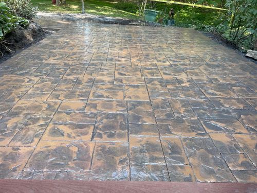 Stamped Concrete Installation for Doncrete LLC in Medina, OH
