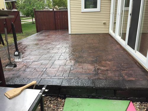 Stamped Concrete Installation for J Gomez Construction LLC in  Grand Forks, ND