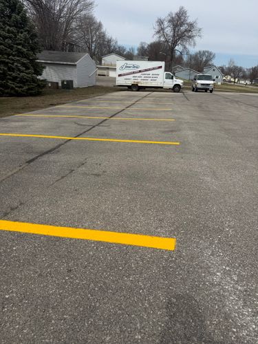 Line Striping for Midwest Line Striping LLC in Spirit Lake, IA
