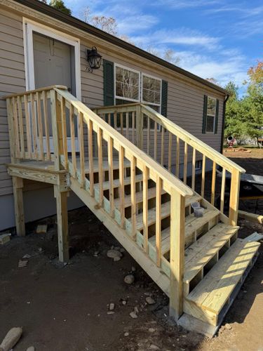 Stair Design & Installation for Graham & Schriner Construction in Hinsdale, NH