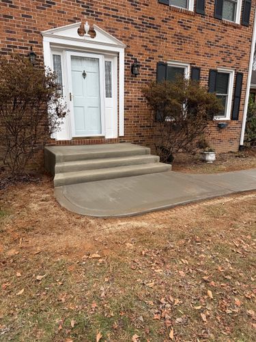 Concrete Installation for ALPHA LANDSCAPES in Culpeper, VA