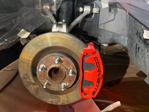 Brake caliper painting for MaziMan Paint and Customs in Chandler, AZ