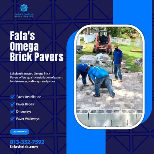 Paver Walkways  for Fafa's Omega Brick Pavers in Lakeland, FL