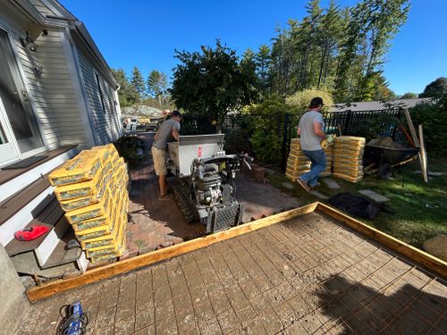 Concrete Slab Construction for Graham & Schriner Construction in Hinsdale, NH