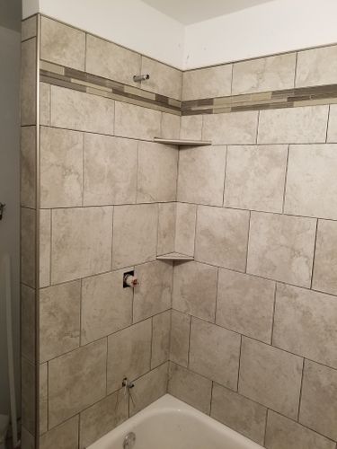 Ceramic Tile Installation for DLN Home Remodeling in Peru, IL