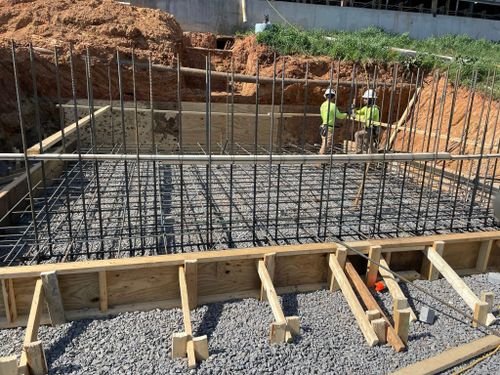 Rebar installation for J & Son Construction LLC in Forest City, NC