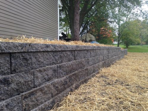 Retaining Wall Construction for Dahl's Landscape & Design in Waukesha, WI