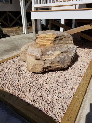 Flower Bed & Rock Work for Bianchi Construction Company Inc in Southport, NC