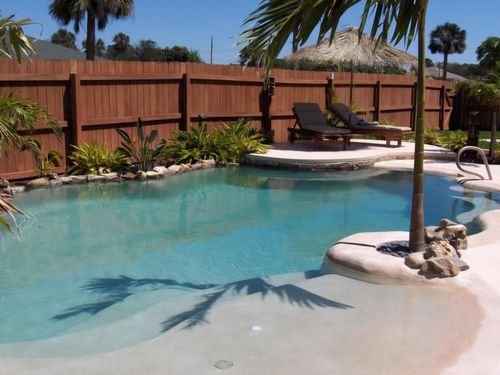 Beach Style Pools for Rio Grande Construction in Houston, TX