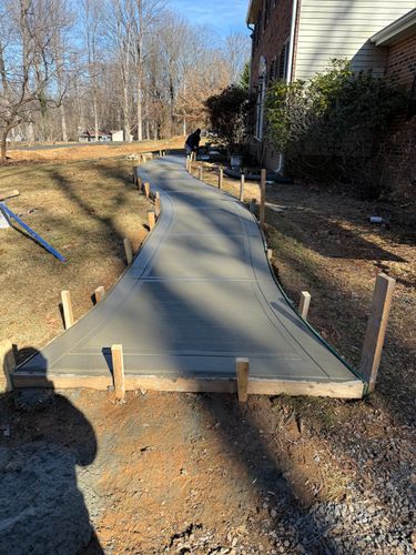 Concrete Installation for ALPHA LANDSCAPES in Culpeper, VA