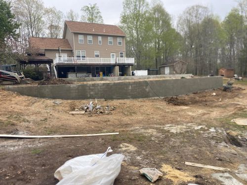 Retaining Wall Construction for Dixie Concrete Masonry LLC in Saint Leonard, MD