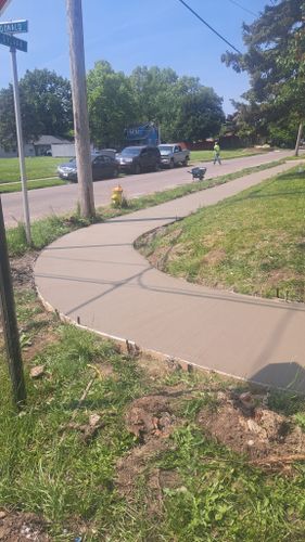 Sidewalk Installation for DC Masonry in Massillon, OH