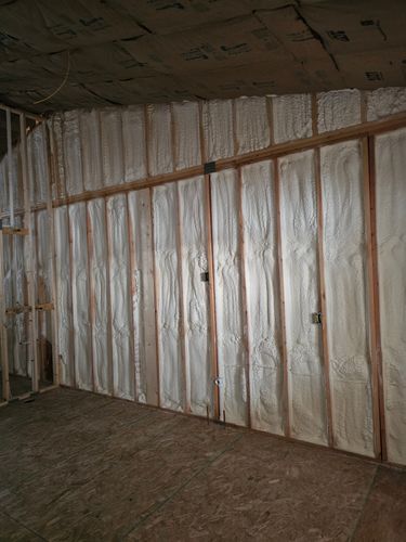 Spray foam insulation for Blue Mountain Construction in Roundup, MT