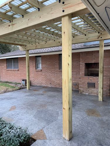 Custom Pergolas for Keen Decorative Concrete in Corpus Christi, TX
