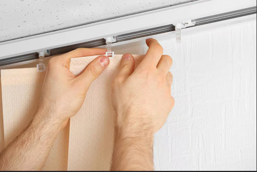 Installing Blinds & Shelves for Patrick's Painting & Home Improvement in Alexandria, VA