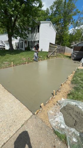 Concrete Installation for ALPHA LANDSCAPES in Culpeper, VA