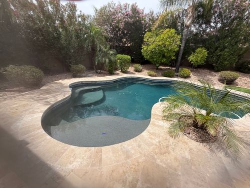 Travertine Install for Desert Oasis Hardscape LLC  in Scottsdale, Arizona