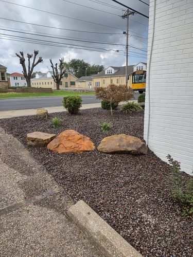 Mulch Installation for J&S Mowing & More in Huntingburg, IN