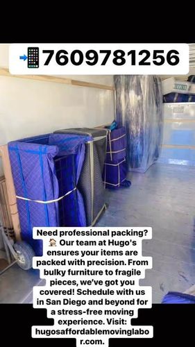  for Hugo’s Affordable Moving Labor in San Diego, CA