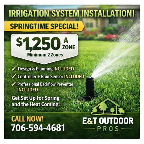 Landscaping Installs for E&T Outdoor Pros in LaGrange, GA