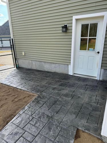 Stamped Concrete Installation for Z. Hastings Landscape Construction in Templeton, MA