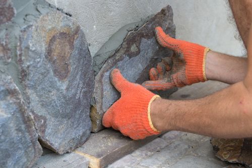 Stone Wall Installation for L & A Lawn Care, LLC in Manchester, MD