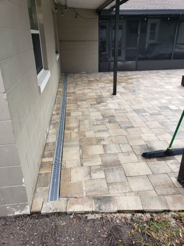 Channel Drains for Sam's French Drains and Landscape in Orlando, Florida