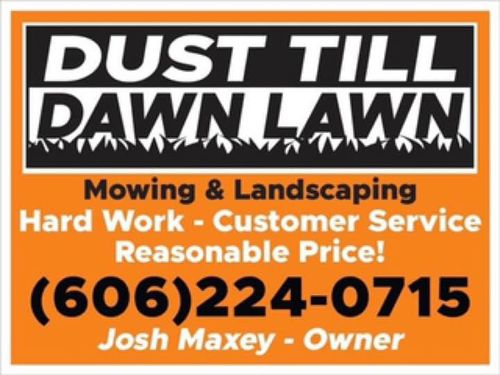 Mowing for Dust Till Dawn Lawn in London, Kentucky