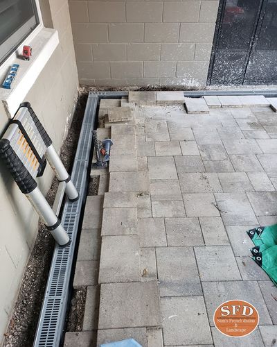 Channel Drains for Sam's French Drains and Landscape in Orlando, Florida