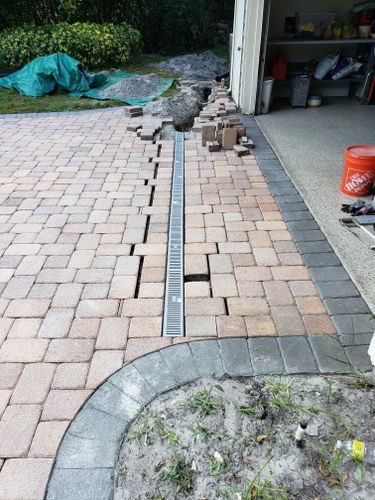 Channel Drains for Sam's French Drains and Landscape in Orlando, Florida