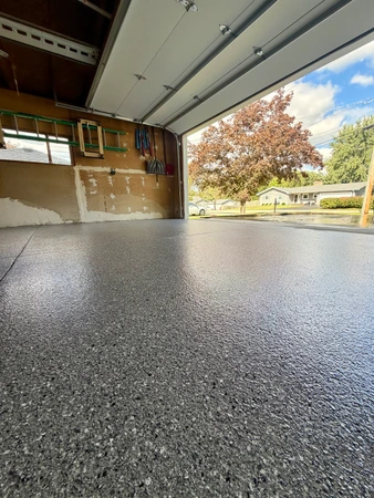 Flake garage floor