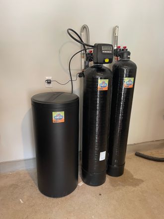 Whole house water softener installed