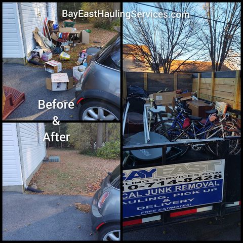 Photo number 1 of Bay East Hauling Services & Junk Removal's best work performing a Junk Removal job