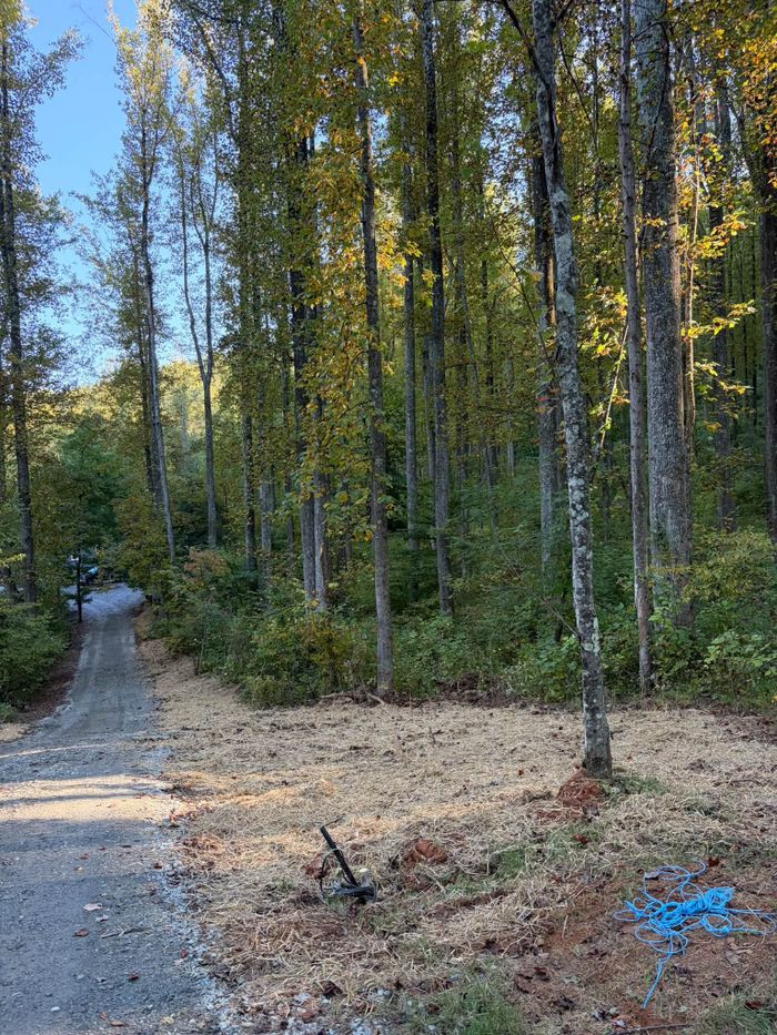 Gravel road before work begins