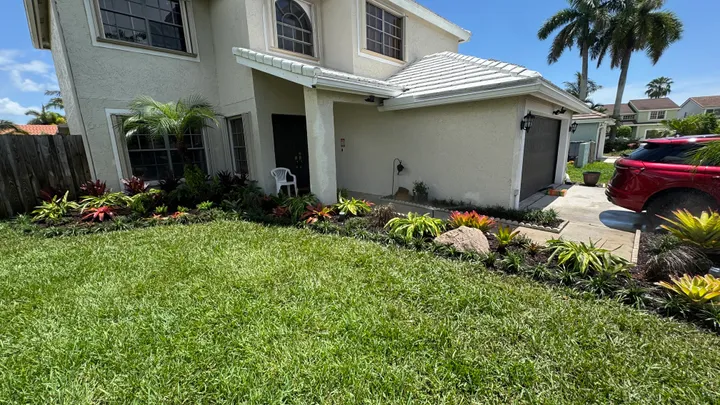 Front yard makeover with new sod, Boynton Beach