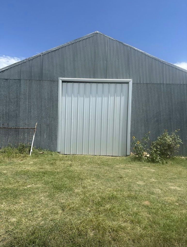 Metal-sided outbuilding